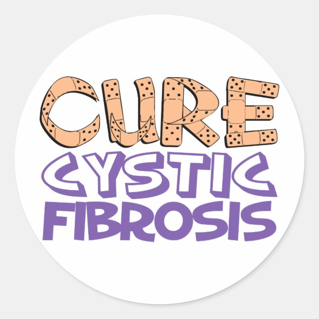 Cure Cystic Fibrosis Classic Round Sticker (Front)