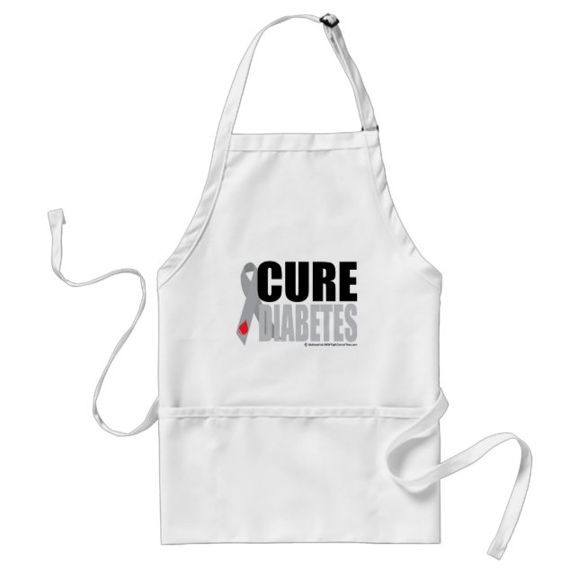 Cure Diabetes Ribbon Standard Apron (Front)