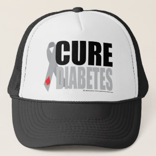 Cure Diabetes Ribbon Trucker Hat