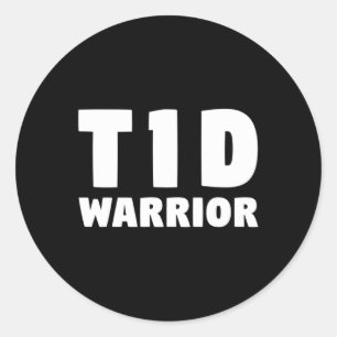 Cure Diabetic T1d - Fun Type 1 Diabetic Tee Classic Round Sticker