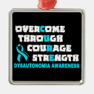 CURE...Dysautonomia Metal Ornament