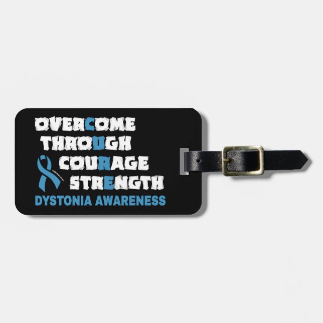 CURE...Dystonia Luggage Tag (Front Horizontal)