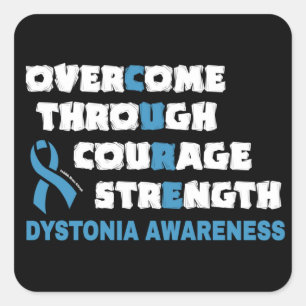 CURE...Dystonia Square Sticker
