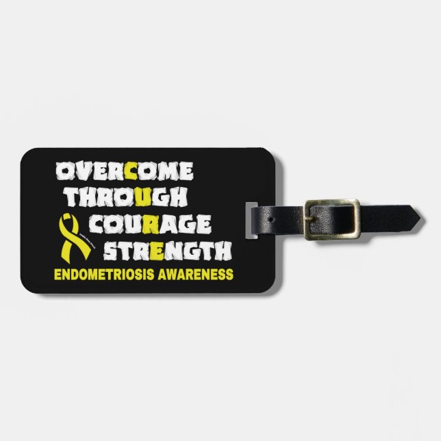 CURE...Endometriosis Luggage Tag (Front Horizontal)