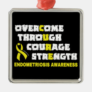 CURE...Endometriosis Metal Ornament