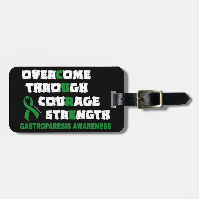 CURE...Gastroparesis Luggage Tag (Front Horizontal)