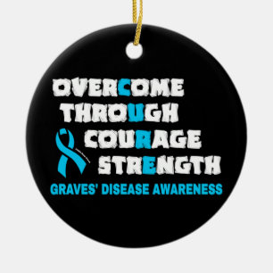 CURE...Graves' Ceramic Ornament