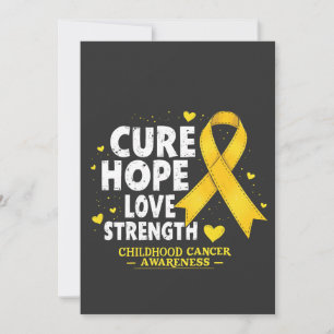 Cure Hope Love Strenght Childhood Cancer Awareness Announcement
