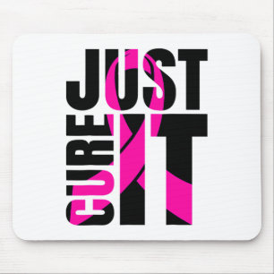 Cure It Breast Cancer Awareness Ribbon Mouse Pad