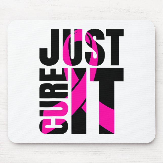 Cure It Breast Cancer Awareness Ribbon  Mouse Pad (Front)