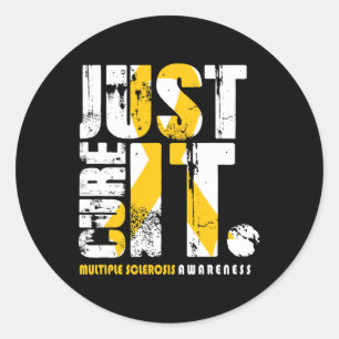 Cure It Multiple Sclerosis Awareness Support  Classic Round Sticker