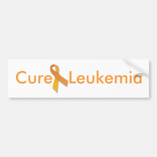 Cure Leukaemia Bumper Sticker (Front)