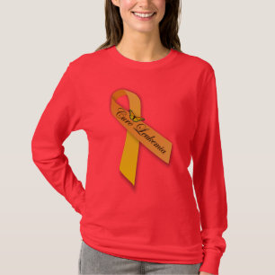 Cure Leukaemia Shirt: Orange Ribbon & Butterfly T-Shirt