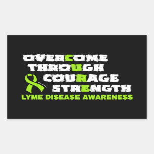 CURE...Lyme Rectangular Sticker