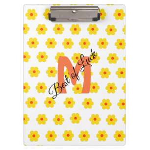 Cure modern retro daisies floral personalised  clipboard