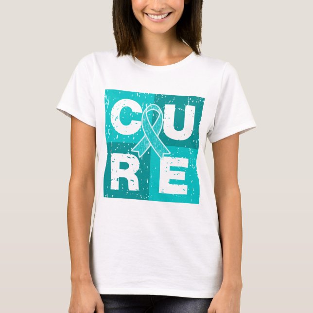 CURE Myasthenia Gravis Cube T-Shirt (Front)