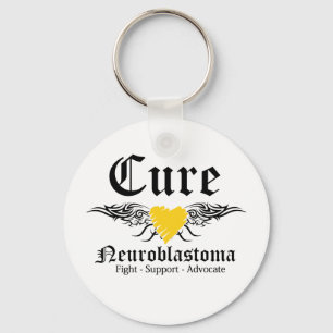Cure NeuroblastomaTattoo Wings Key Ring