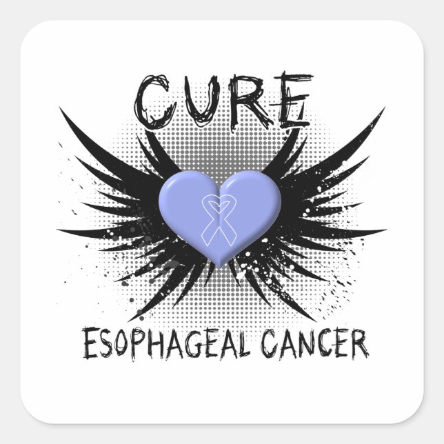 Cure Oesophageal Cancer Square Sticker (Front)