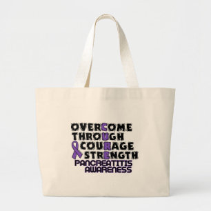 CURE...Pancreatitis Large Tote Bag