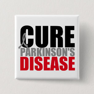 CURE Parkinsons Disease 15 Cm Square Badge