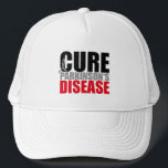 CURE Parkinsons Disease Trucker Hat<br><div class="desc">Support and advocate Parkinson’s Disease Awareness for a cure with CURE PARKINSON'S DISEASE tshirts and gifts featuring a bold design and a grey ribbon. Perfect for Parkinson's Disease Awareness Month, Parkinson's Disease Awareness Walks and Parkinson's Awareness Events, etc. Visit Gifts For Awareness at Zazzle for exclusive Parkinson's Disease Awareness gifts,...</div>