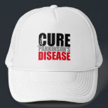 CURE Parkinsons Disease Trucker Hat<br><div class="desc">Support and advocate Parkinson’s Disease Awareness for a cure with CURE PARKINSON'S DISEASE tshirts and gifts featuring a bold design and a grey ribbon. Perfect for Parkinson's Disease Awareness Month, Parkinson's Disease Awareness Walks and Parkinson's Awareness Events, etc. Visit Gifts For Awareness at Zazzle for exclusive Parkinson's Disease Awareness gifts,...</div>