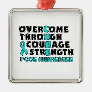 CURE...PCOS METAL ORNAMENT