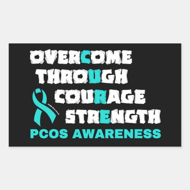 CURE...PCOS RECTANGULAR STICKER (Front)