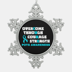 CURE...POTS SNOWFLAKE PEWTER CHRISTMAS ORNAMENT