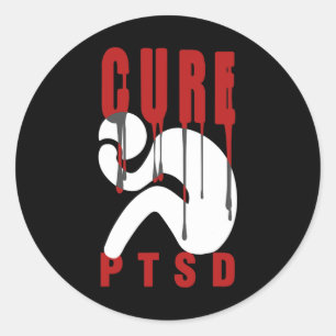 Cure Ptsd Awareness 1 Post Traumatic Stress Disord Classic Round Sticker