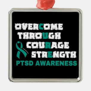 CURE...PTSD METAL ORNAMENT