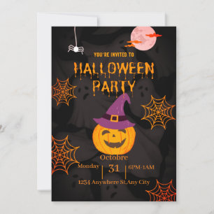 Cure pumpkin Halloween party Invitation