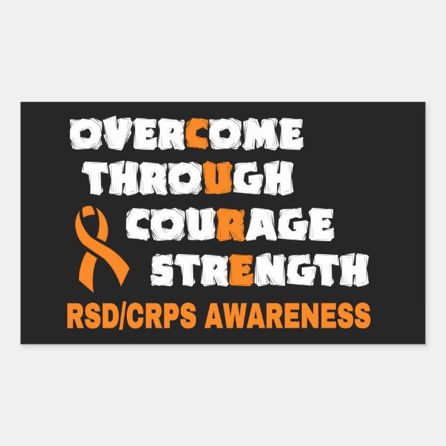 CURE...RSD/CRPS RECTANGULAR STICKER (Front)