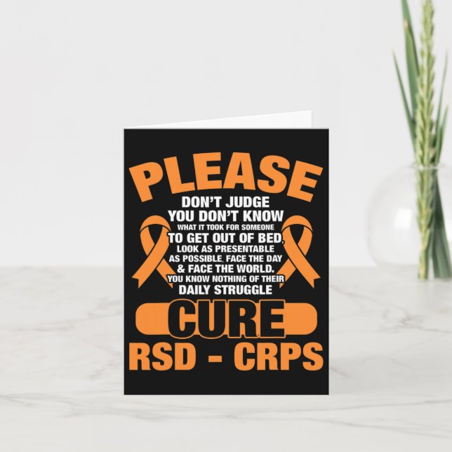 Cure Rsd Crps Support Rsd Crps Awareness  Card (Front)