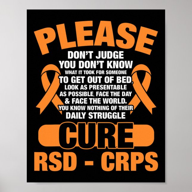 Cure Rsd Crps Support Rsd Crps Awareness  Poster (Front)