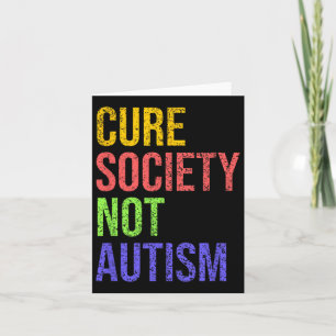 Cure Society Not Autism Awareness Acceptance Gift  Card