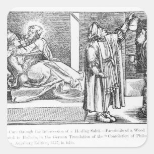 Cure through the Intercession of a Healing Square Sticker