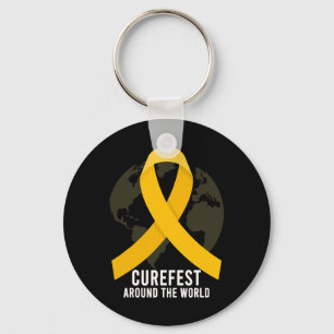 Curefest Around The World Childhood Cancer Awarene Key Ring