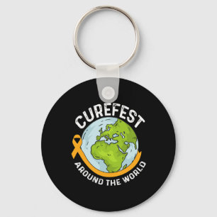 Curefest Around The World Childhood Cancer Awarene Key Ring