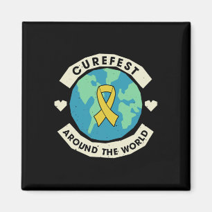 Curefest Around The World Childhood Cancer Awarene Magnet