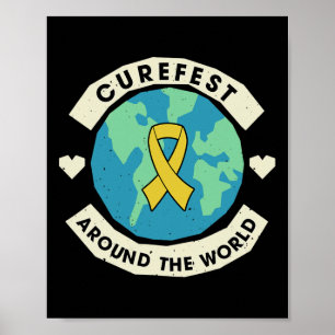 Curefest Around The World Childhood Cancer Awarene Poster