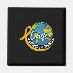 Curefest Around The World Childhood Cancer Magnet
