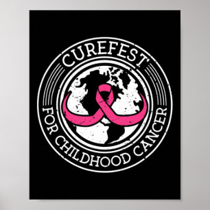 Curefest For Childhood Cancer World Ribbon 2  Poster