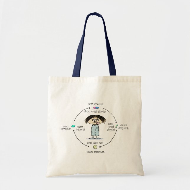 "Cures and Causes" Tote Bag (Front)