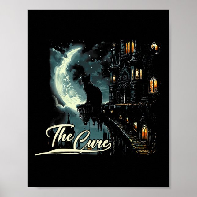 Cures Graphic Art Musician Funny Animal Cat Appare Poster (Front)
