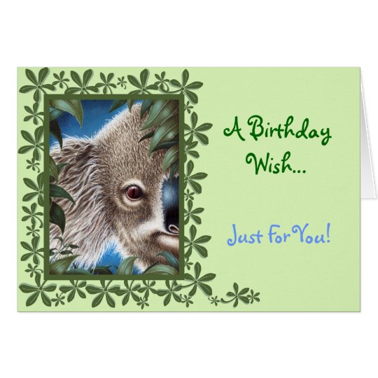 Elegant 30 Koala Birthday Card