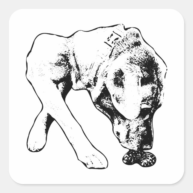  Curiosity Captured in Ink Square Sticker (Front)