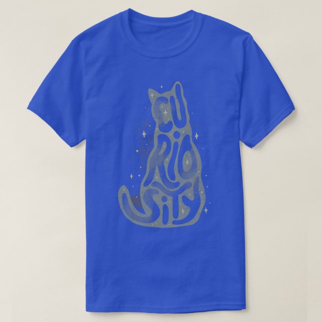 Curiosity Cat Typography by Tobe Fonseca T-Shirt (Design Front)
