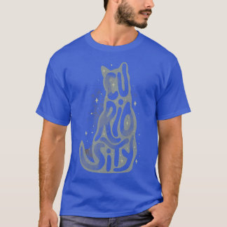 Curiosity Cat Typography by Tobe Fonseca T-Shirt