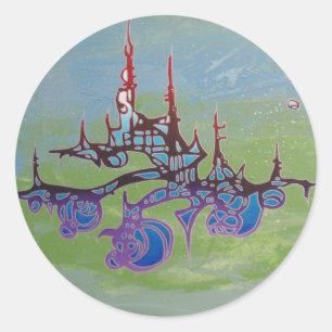 curiosity classic round sticker